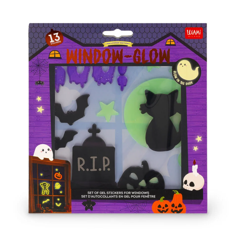 Legami  Set mit Gel-Fensteraufklebern - Windo-Glow Boo!!