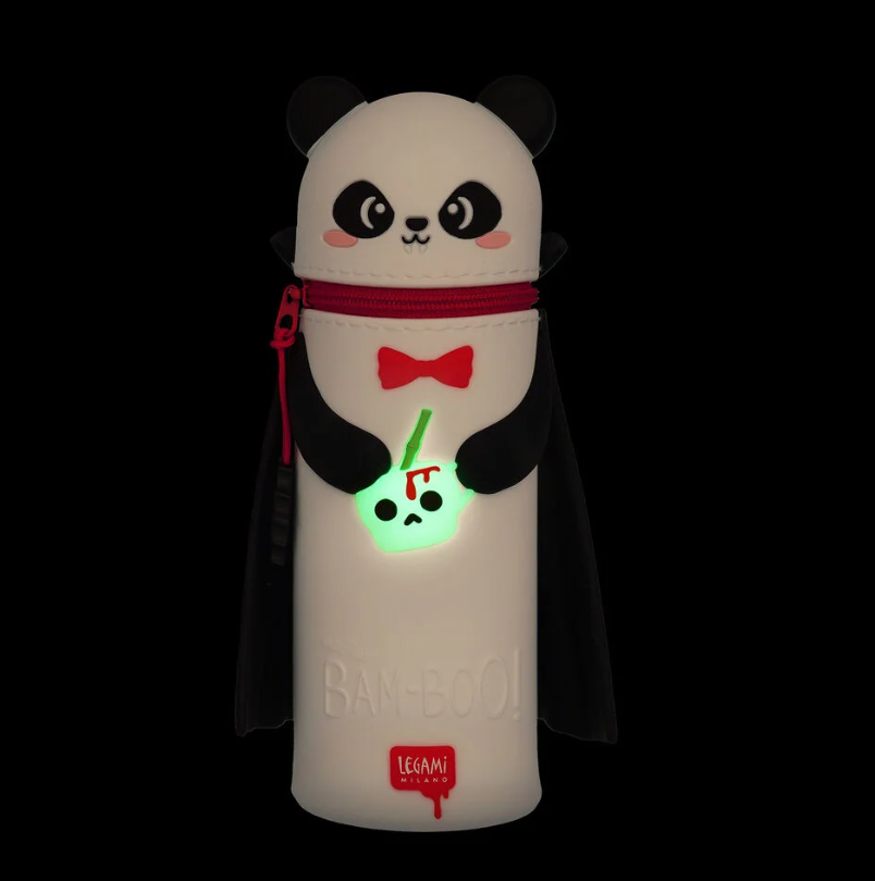 Legami 2-in-1-Federmäppchen aus Silikon - Kawaii - Panda „Bam-Boo“
