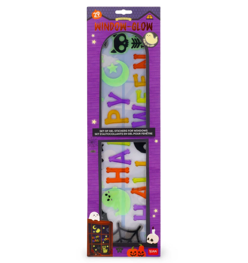 Legami  Set mit Gel-Fensteraufklebern -  Windo-Glow - Happy Halloween
