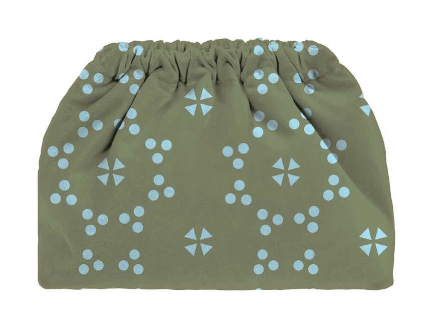 Multicolour Patterned Clutch Bag - mint