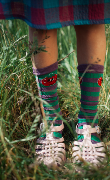 Daily Brat, Kniestrümpfe , VERY BERRY SOCKS PURPLE / GREEN