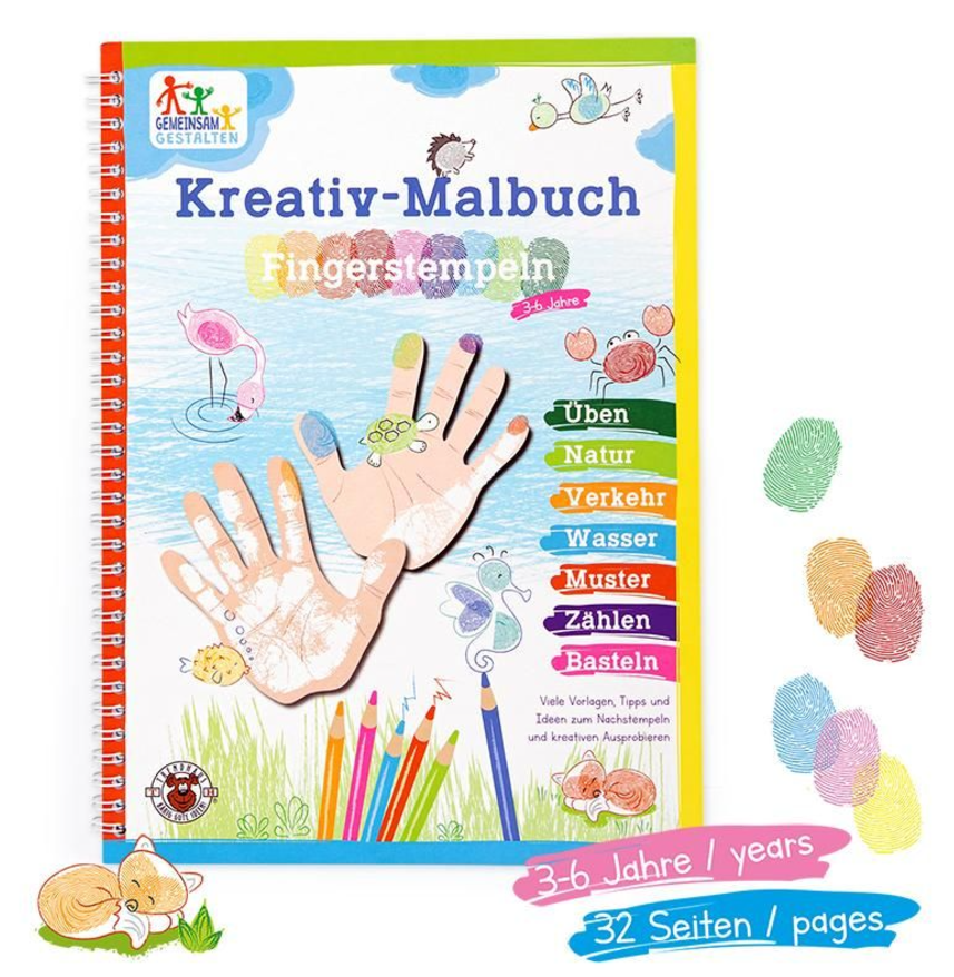 Fingerstempel Kreativ-Malbuch