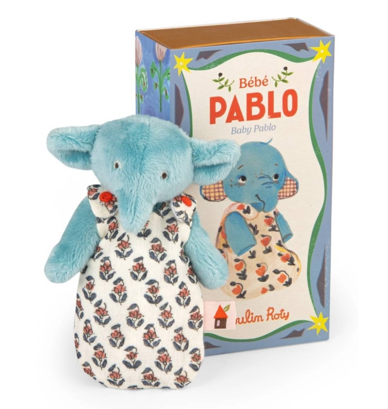 Moulin Roty "Les Minouchkas" Plüschtier Baby Elefant Pablo