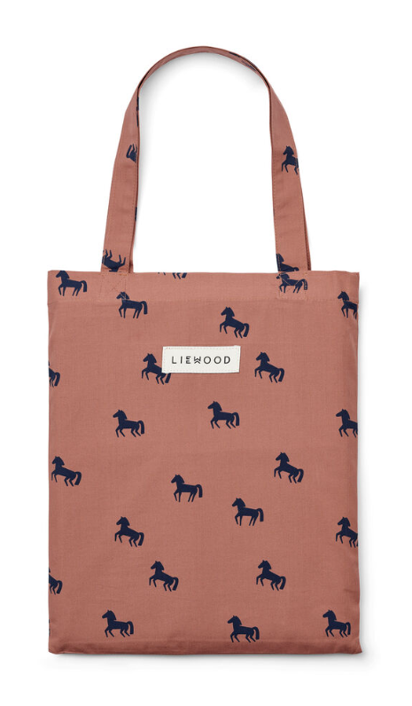 Liewood  Adult Bettwäsche "Carl", Horses/Dark Rosetta (140x200cm)