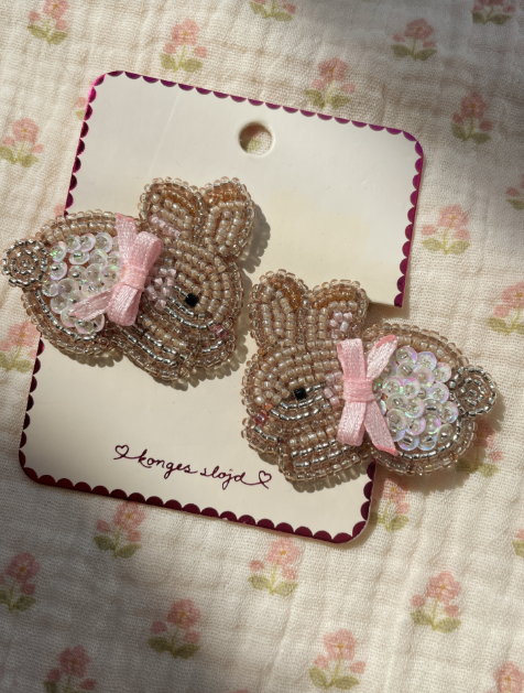 Konges Slojd Perlen-haarspangen , "Beaded Bunny Hair Clip"