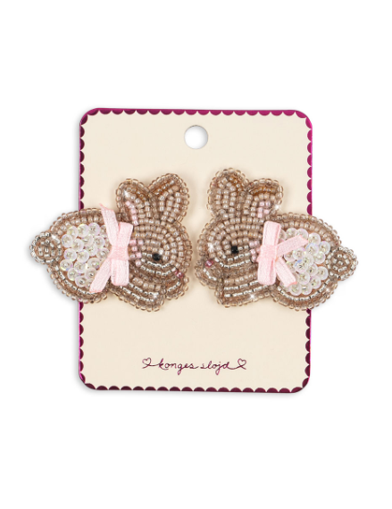 Konges Slojd Perlen-haarspangen , "Beaded Bunny Hair Clip"