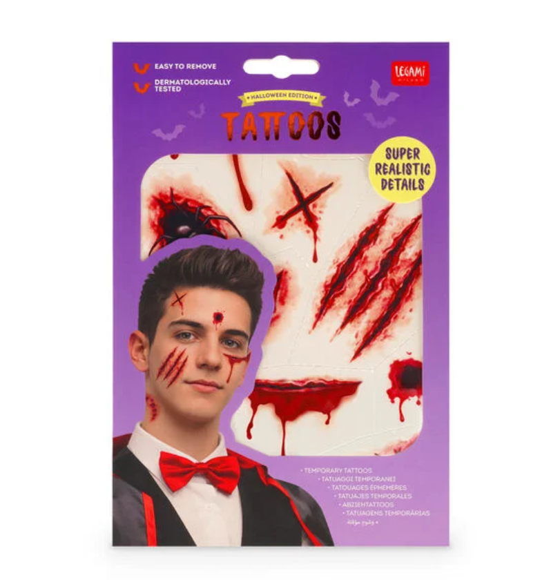 Legami Abziehtattoos für Gesicht und Körper - Halloween - Tattoos