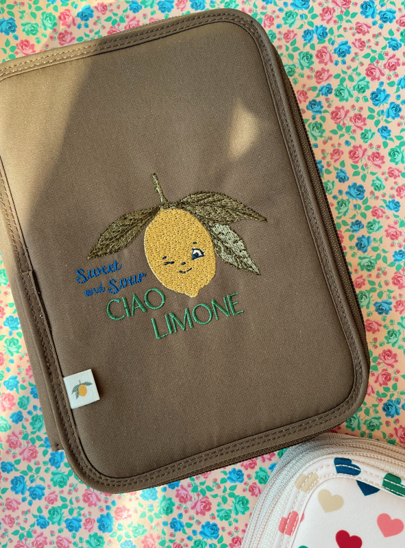 Konges Slojd "CLOVER MAXI PENCIL CASE ",  Federmappe, Lemon