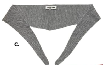 BYBJOR Schal, "Mini Wool Scarf", C, grau