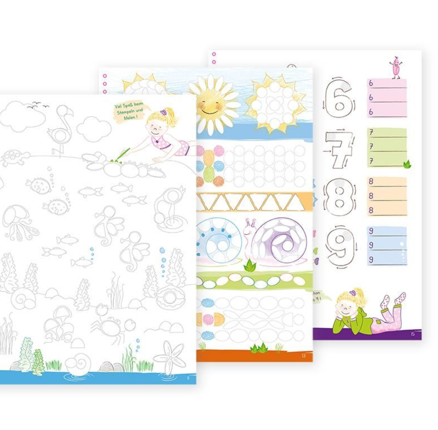Fingerstempel Kreativ-Malbuch