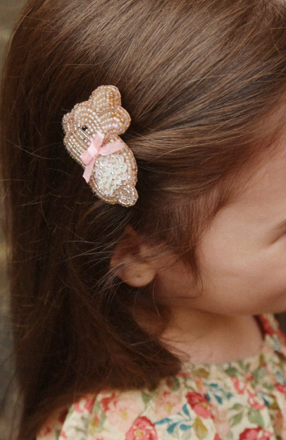 Konges Slojd Perlen-haarspangen , "Beaded Bunny Hair Clip"
