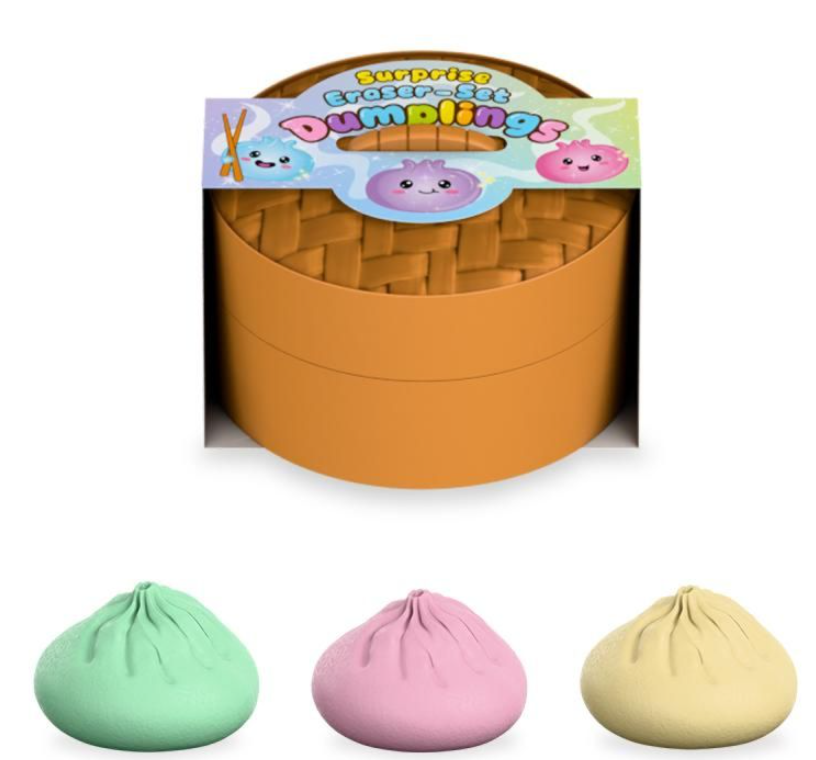 Trendhaus Radierer Dumpling 3er-Set