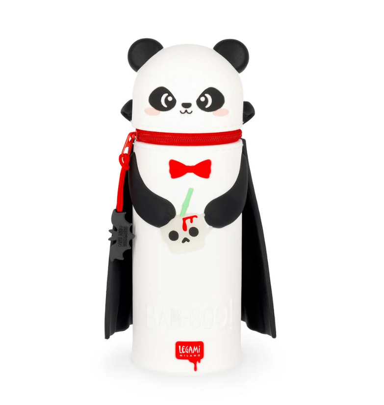 Legami 2-in-1-Federmäppchen aus Silikon - Kawaii - Panda „Bam-Boo“