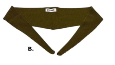 BYBJOR Schal, "Mini Wool Scarf", B, Olive Grün