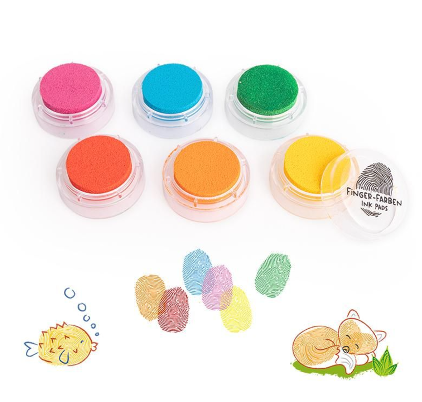 Fingerstempel-Farben 6er-Turm