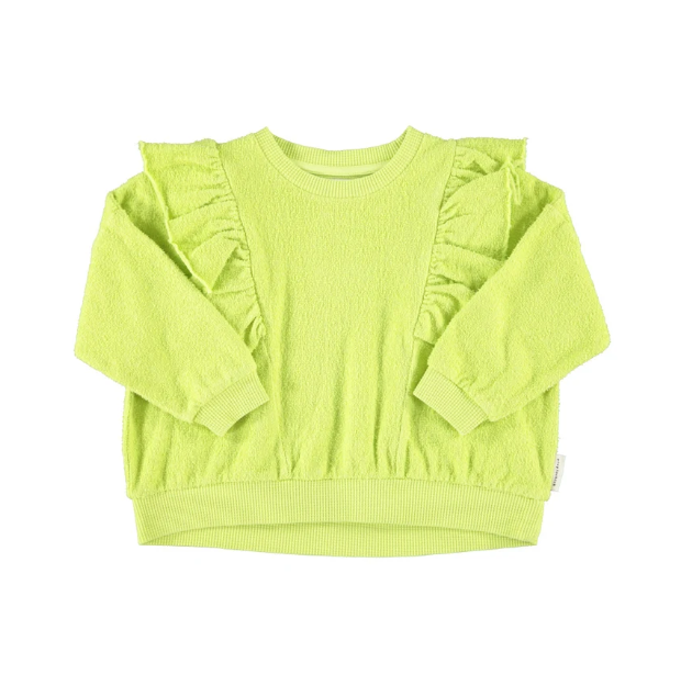Piupiuchick Sweatshirt, Sweatshirt with Frills Lime