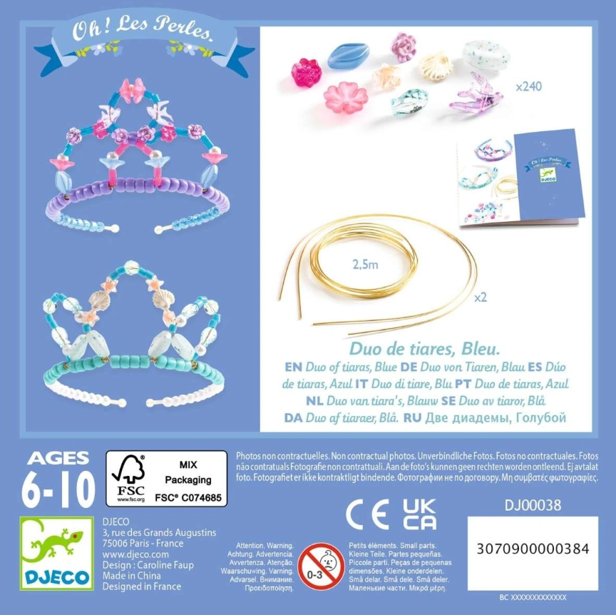 Djeco Schmuck basteln: Tiaras Blau