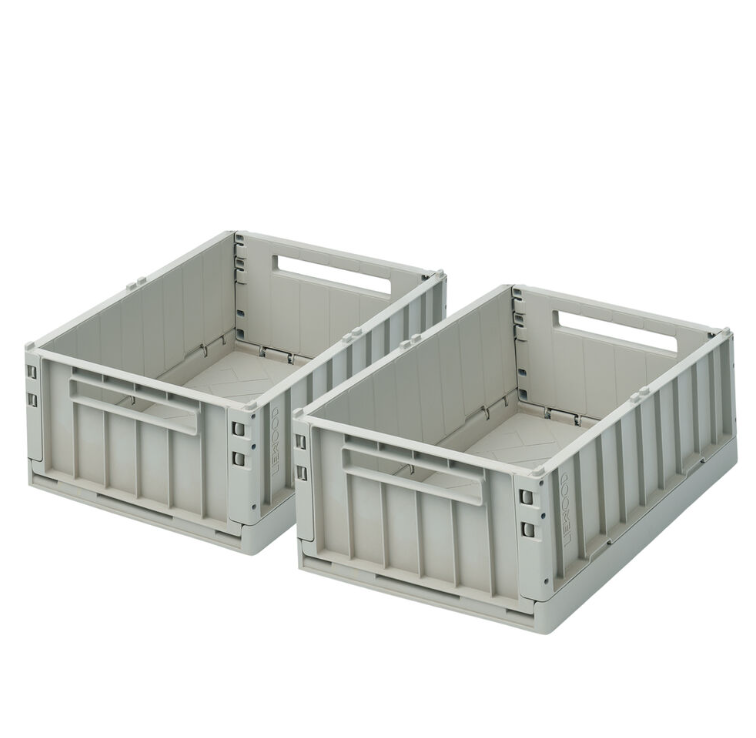 Klappkiste "Weston"2-er Set, Small, Dove Blue