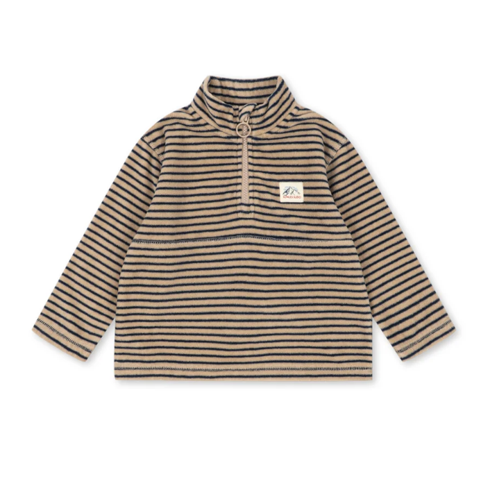 Konges Slojd Fleece Sweatshirt, "Tavi", Stripe La Mer