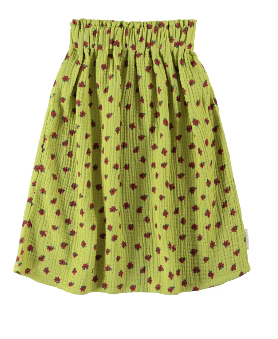 Piupiuchick Rock, Long Skirt Pistachio Green with Little Flowers