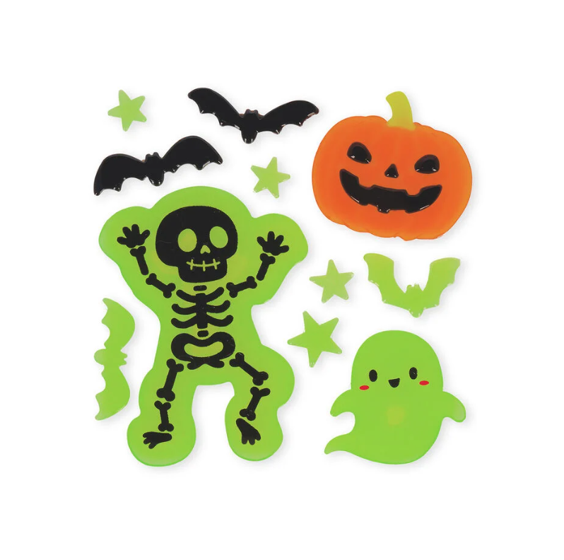 Legami  Set mit Gel-Fensteraufklebern - Windo-Glow Skeleton