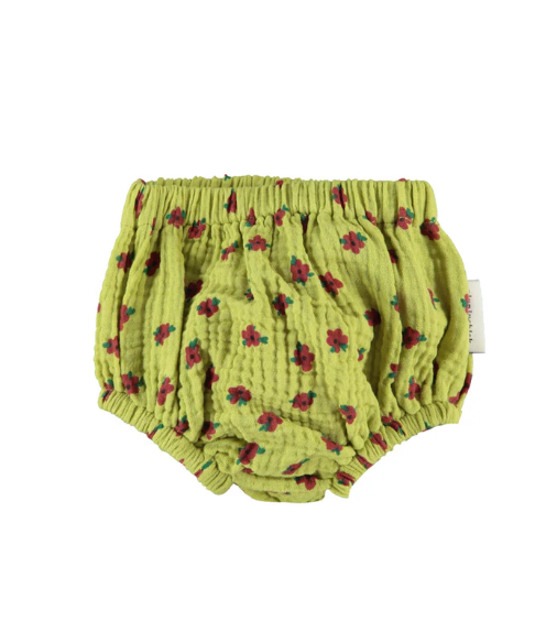 Baby Shorties Pistachio Green with Little Flowers