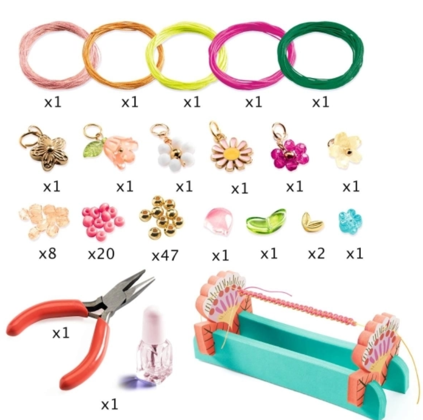 Djeco Schmuck basteln 8-14: Macrame Rosa