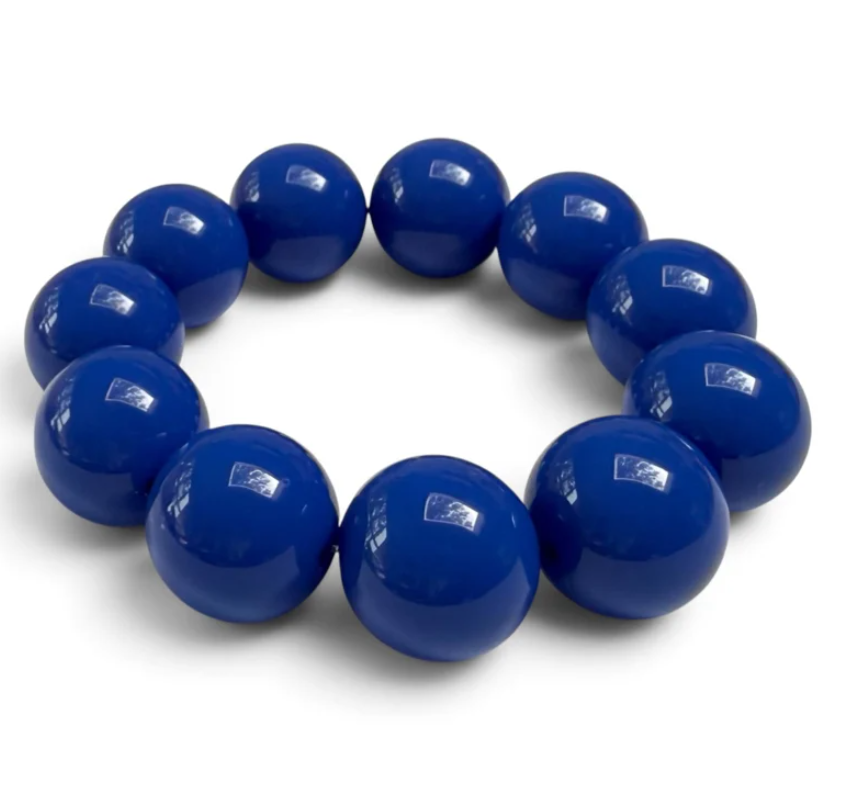 BYBJOR Armband  "Copenhagen" , Chunky Bead Bracelet - Cobalt