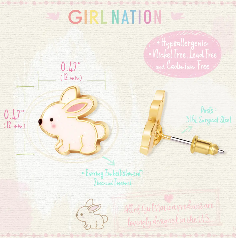 Ohrstecker "Glitzerhase"