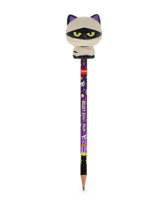 Legami Squeezies,  Pencil with Squishy -  Mummy Cat „Nine Lives Later“