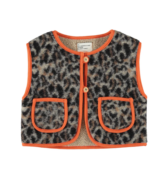 Piupiuchick Weste, Waistcoat Grey Animal Print