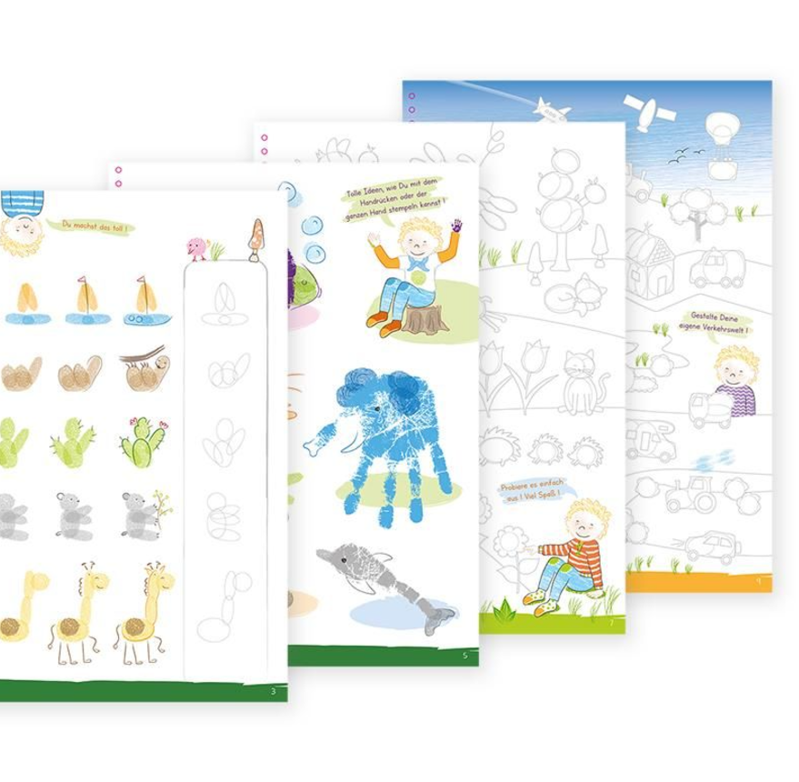 Fingerstempel Kreativ-Malbuch