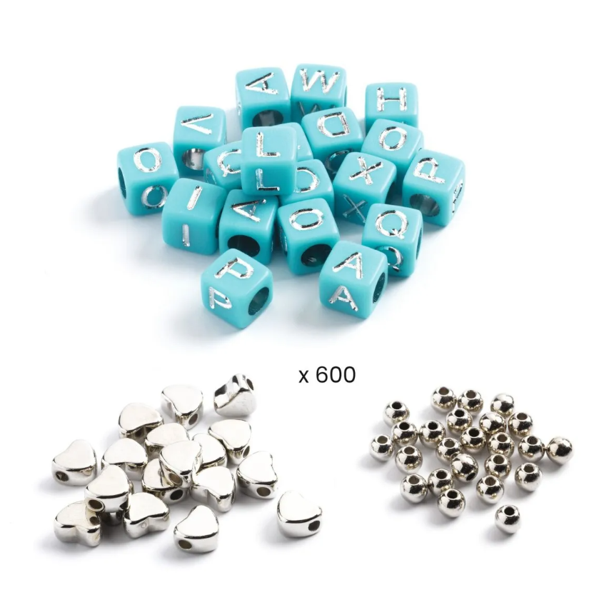 Djeco Schmuck basteln: Buchstaben Silber