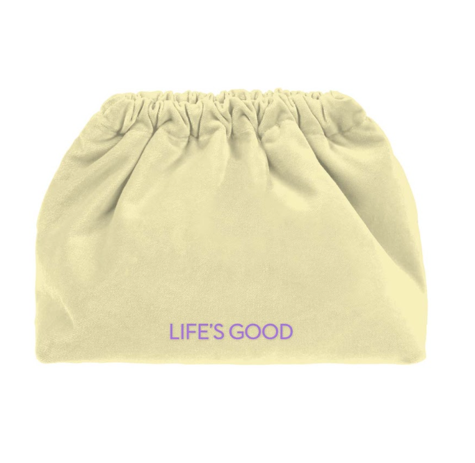 Velvet Clutch Bag - "Life's Good"