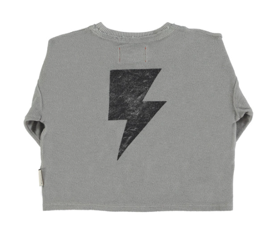 Piupiuchick Longsleeve Frottee , Grey, "Rock&Roll"