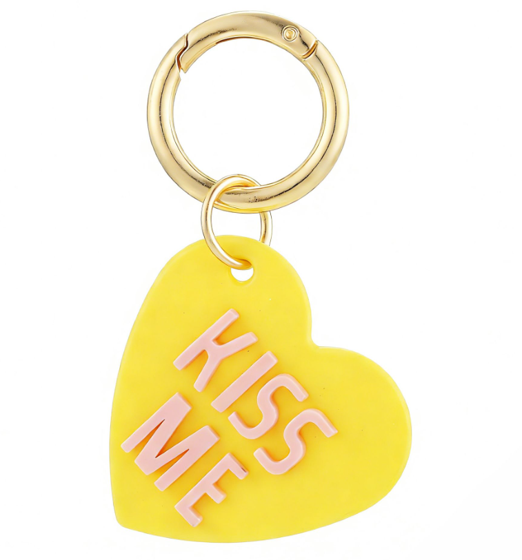 Schlüsselanhänger "Kiss Me", Gelb