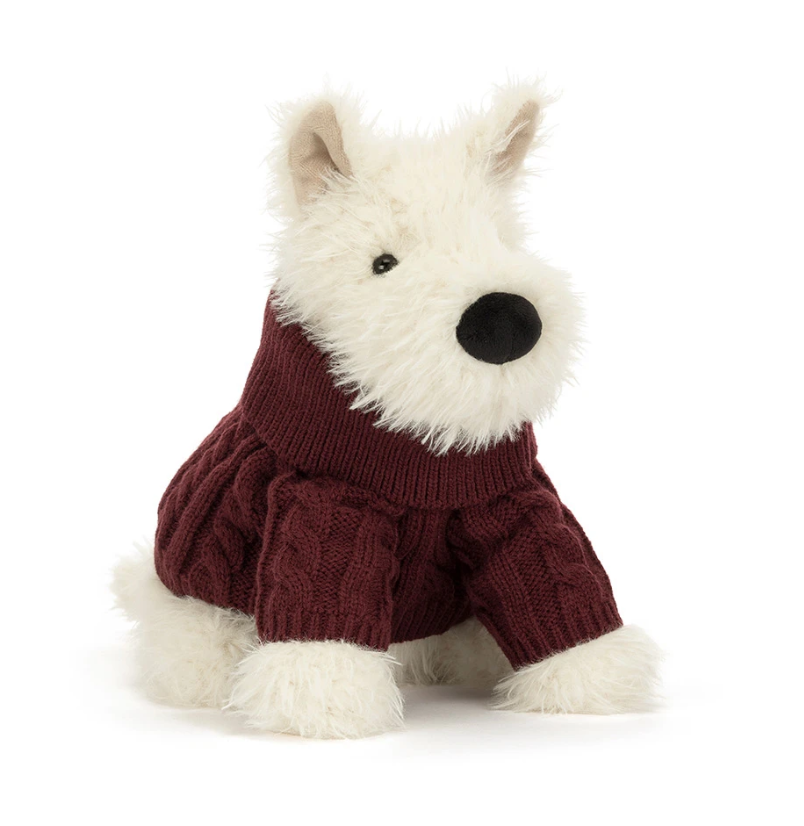 Jellycat Kuscheltier,  Munro Scottie Dog 'Winter Jumper'