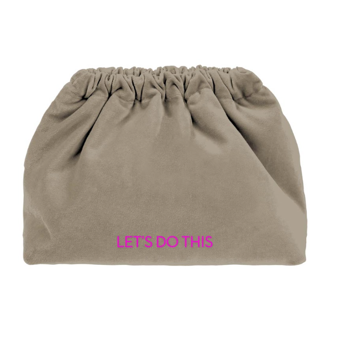 Velvet Clutch Bag - "Let's Do This"
