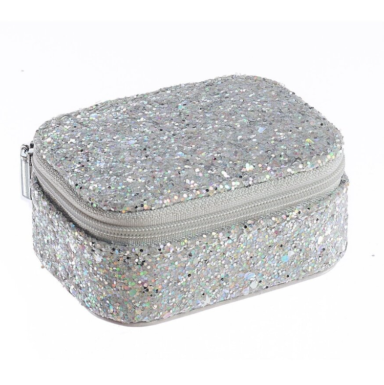 Rockahula Schmuckkästchen "Confetti Glitter Silver Mini Jewellery Box"