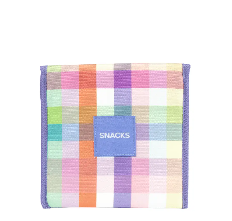 Lilla Kariert Isolierte Snacktasche