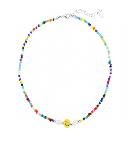 Bunte Kette mit einem Smiley