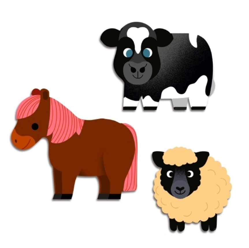 djeco Sticker 18+,  "Bauernhoftiere"