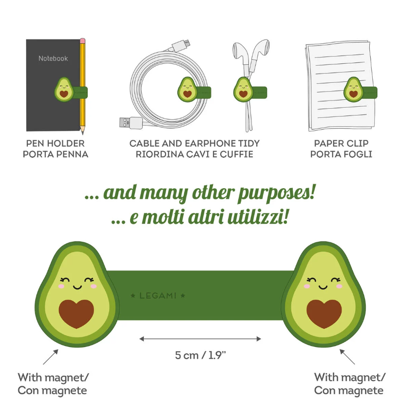 Legami Magnetischer Clip "Magnetic Clip",  Avocado