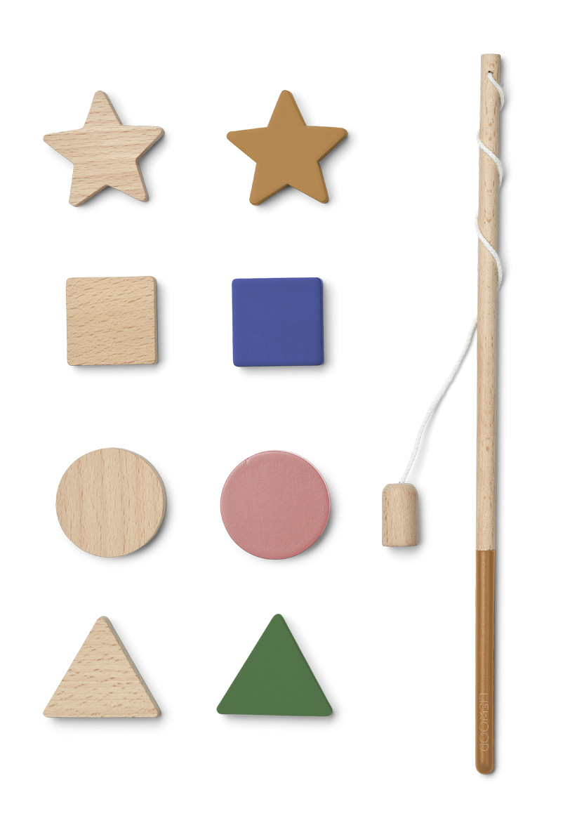 Liewood Angelspiel, Fishing Game, "Sebastian", Geometric / surf blue multi mix