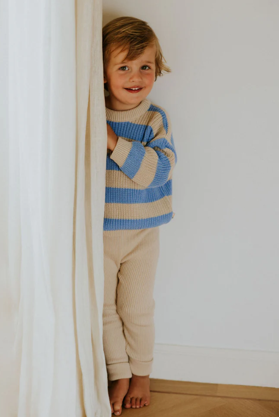 Yuki Strick - Knitted Leggings Fine Rib - CREAM