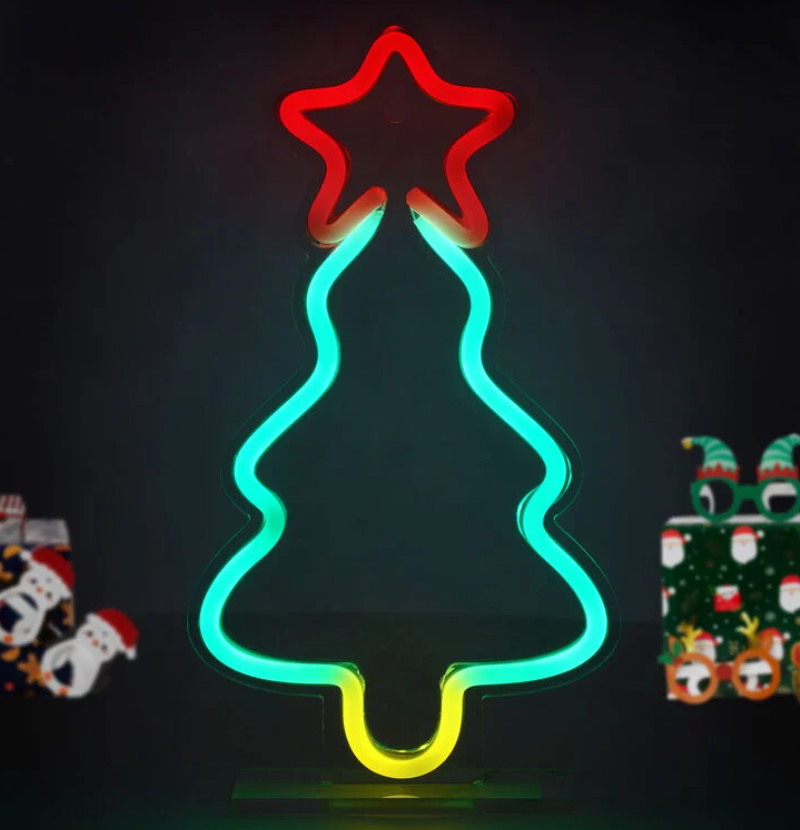 Neon-Effekt-Led-Light-Schild - It's a Sign- Xmas Tree
